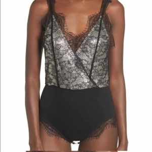 NWT 4SI3NNA Shine Bodysuit size S
